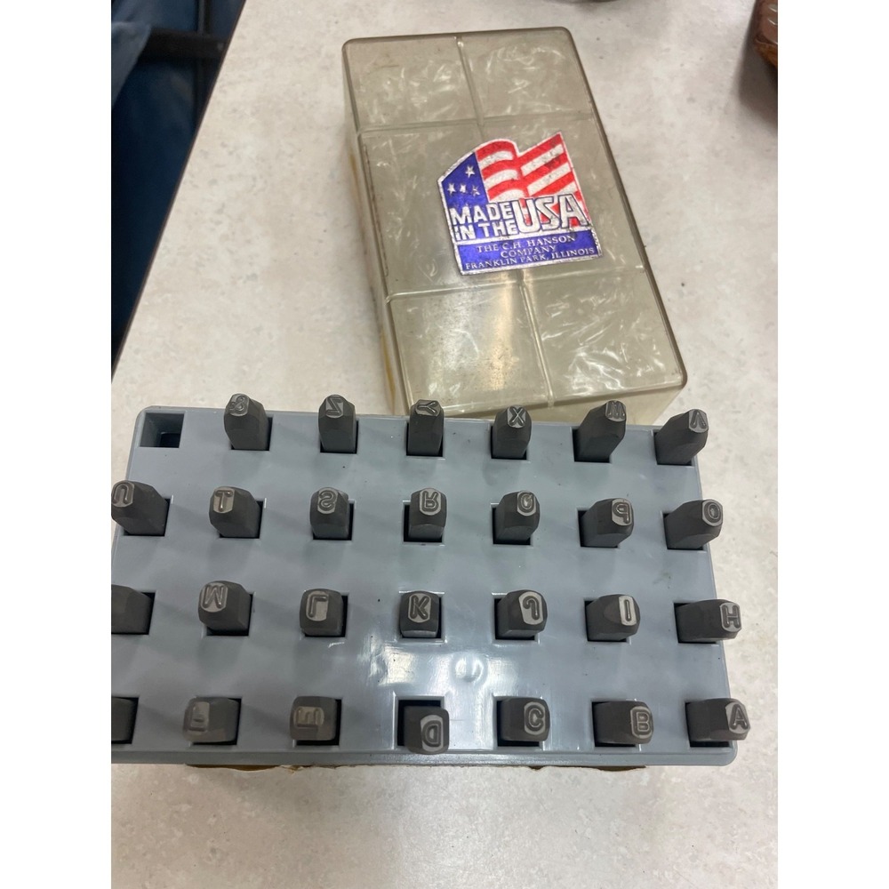 CH Hanson #20851  1/8" Standard Letter Stamp Set Steel 27 Piece alphabet